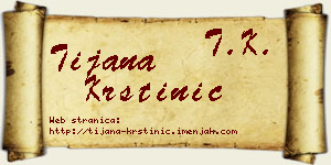 Tijana Krstinić vizit kartica